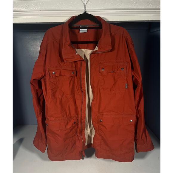 Columbia Men’s Rust Red Field Utility Jacket XL Outdoor Hiking Lightweight - Picture 2 of 13